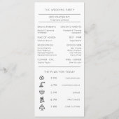 ミニマモダンリストモノグラムのタイムレス結婚ズ プログラム (裏面)