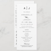 ミニマモダンリストモノグラムのタイムレス結婚ズ プログラム (正面/裏面)