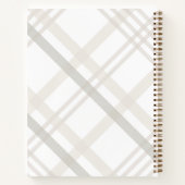 ミニマモダンリストモノグラムイニシャルプエレガントライド ノートブック (裏面)