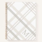 ミニマモダンリストモノグラムイニシャルプエレガントライド ノートブック (正面)