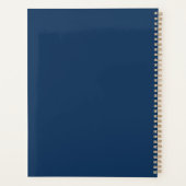 ミニマモダンリストモノグラムカスタムブルー プランナー手帳 (裏面)