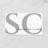 ミニマモダンリストモノグラムクリーン・プロフェッショナリズム 名刺 (正面)