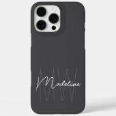 ミニマモダンリストモノグラムグレー Case-Mate iPhoneケース (裏面)