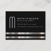 ミニマモダンリストモノグラムシルバートリム 名刺 (正面)