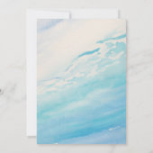 ミニマモダンリストモノグラムビーチをテーマ結婚にした 招待状 (裏面)