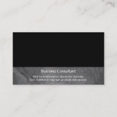 ミニマモダンリストモノグラムブラックと石板 名刺 (裏面)