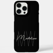 ミニマモダンリストモノグラムブラック Case-Mate iPhoneケース (裏面)