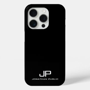 ミニマモダンリストモノグラム白黒 iPhone 15 PROケース