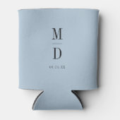 ミニマモダンリストモノグラム結婚のエレガント引用文 缶クーラー (正面)