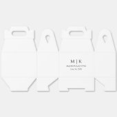 ミニマモダンリストモノグラム結婚ズゲーブル フェイバーボックス (見開き)