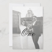 ミニマモダンリストモノグラム結婚ズ 招待状 (正面)