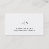 ミニマモダンリストモノグラムQRコードおよびソーシャルメディア 名刺 (正面)