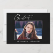 ミニマモダンリストユニークインクスクリプト3 Photo Grad 案内状 (正面)