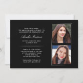 ミニマモダンリストユニークインクスクリプト3 Photo Grad 案内状 (裏面)