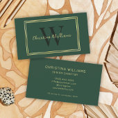 ミニマモダンリストユニークシンプルモノグラムエレガント 名刺