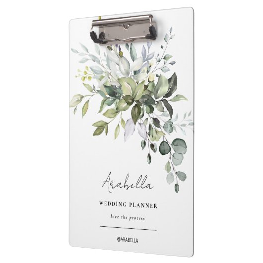 ミニマモダンリストユーカリウェディングプランナー クリップボード (左)
