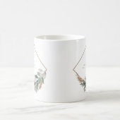 ミニマモダンリストユーカリプスクリスマスリース コーヒーマグカップ (中央)