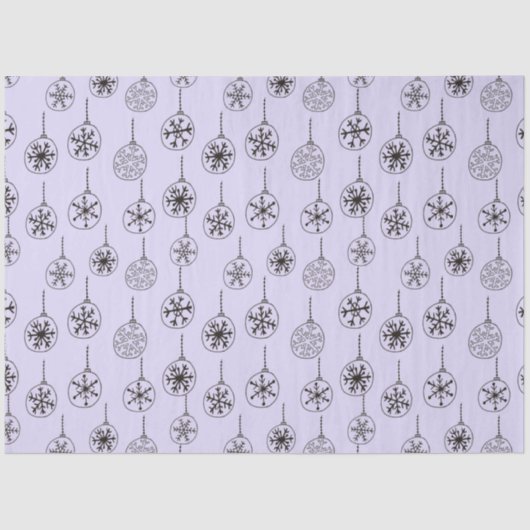 ミニマモダンリストラインスケッチオーナメントクリスマス 薄葉紙 (正面)