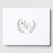 ミニマモダンリストラインローレル植物学結婚校 ゲストブック (裏面)