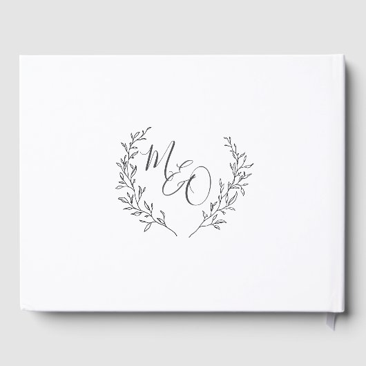 ミニマモダンリストラインローレル植物学結婚校 ゲストブック (裏面)