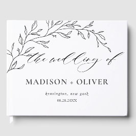 ミニマモダンリストラインローレル植物学結婚校 ゲストブック