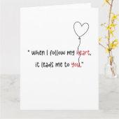 ミニマモダンリストラブ引用文バレンタインカード カード (黄色い花)