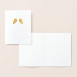 ミニマモダンリストリトルエンジェルウィングクリスマス 箔カード