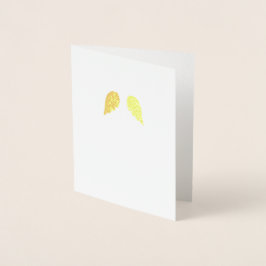 ミニマモダンリストリトルエンジェルウィングクリスマス 箔カード