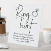 ミニマモダンリストリングや輪狩りブライダルシャワーゲーム 台座サイン (インサイチュ)