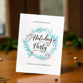 ミニマモダンリストリースホリデーパーティー招待状 ポストカード