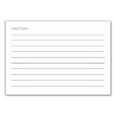 ミニマモダンリストレシピカードブライダルシャワー テーブルナンバー (裏面)