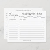 ミニマモダンリストレシピカード (正面/裏面)