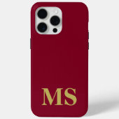 ミニマモダンリストレッドカスタムイニシャルモノグラム Case-Mate iPhoneケース (裏面)