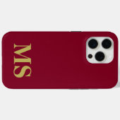 ミニマモダンリストレッドカスタムイニシャルモノグラム Case-Mate iPhoneケース (裏面 (横))