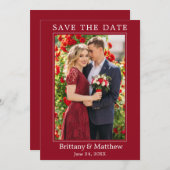 ミニマモダンリストレッド セーブザデート (正面/裏面)