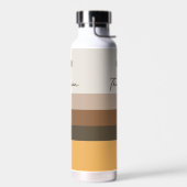 ミニマモダンリストレトロヴィンテージ茶ストライプ色 ウォーターボトル (左面)