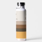 ミニマモダンリストレトロヴィンテージ茶ストライプ色 ウォーターボトル (右面)