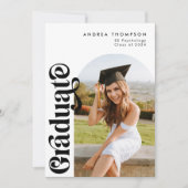 ミニマモダンリストレトロ大学院写真 案内状 (正面)