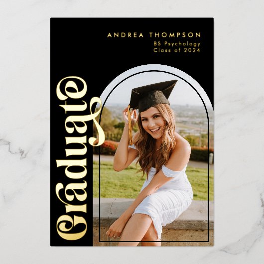 ミニマモダンリストレトロ大学院写真 箔シーズンカード (正面)