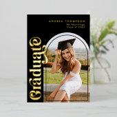 ミニマモダンリストレトロ大学院写真 箔シーズンカード (立ち正面)