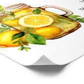 ミニマモダンリストレモネードバーサマー誕生日sig ポスター (角)