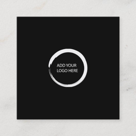 ミニマモダンリストロゴシンプルプロフェッショナル スクエア名刺 (正面)