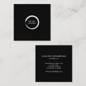 ミニマモダンリストロゴシンプルプロフェッショナル スクエア名刺 (正面/裏面)