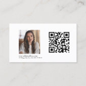 ミニマモダンリストロゴ写真QRコードプロフェッショナル 名刺 (裏面)