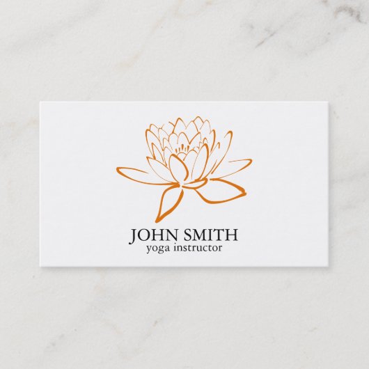 ミニマモダンリストロータスヨガインストラクター 名刺 (正面)