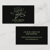 ミニマモダンリストロータスヨガインストラクター 名刺 (正面/裏面)