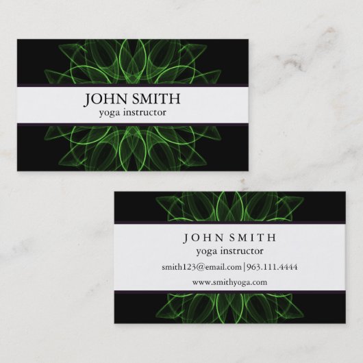 ミニマモダンリストロータスヨガインストラクター 名刺 (正面/裏面)