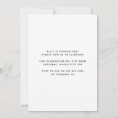 ミニマモダンリスト一カスタム歳の写真1歳の誕生日 招待状 (裏面)