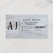 ミニマモダンリスト不動産仲介業者実在エステートマーケティングブ 名刺 (裏面)