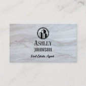 ミニマモダンリスト不動産仲介業者実在エステートマーケティングブ 名刺 (正面)